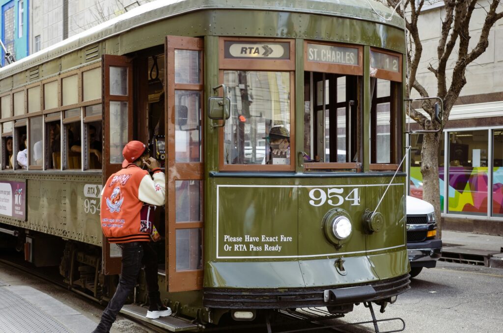 Perfect Day in New Orleans: Start Your Morning at Gallier’s 4 A passenger boarding the historic St. Charles streetcar in New Orleans