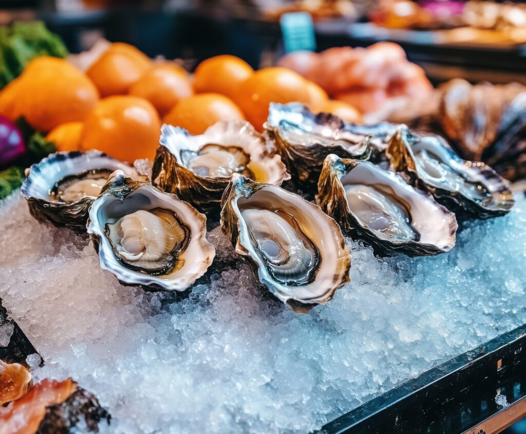 Perfect Day in New Orleans: Start Your Morning at Gallier’s 3 Freshly shucked oysters displayed on crushed ice