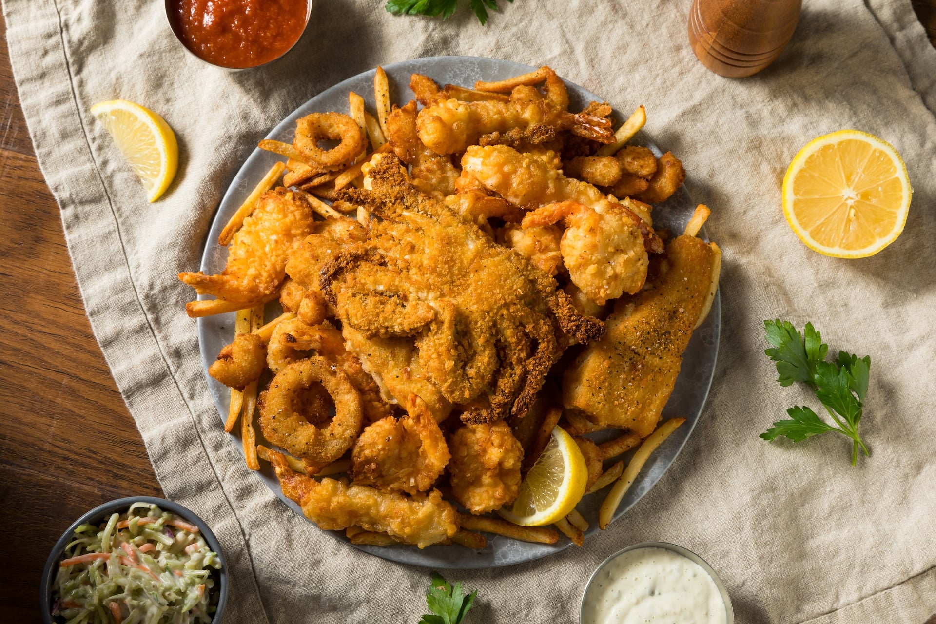 homemade deep fried seafood platter 2025 01 16 16 31 07 utc - Seafood & Oysters