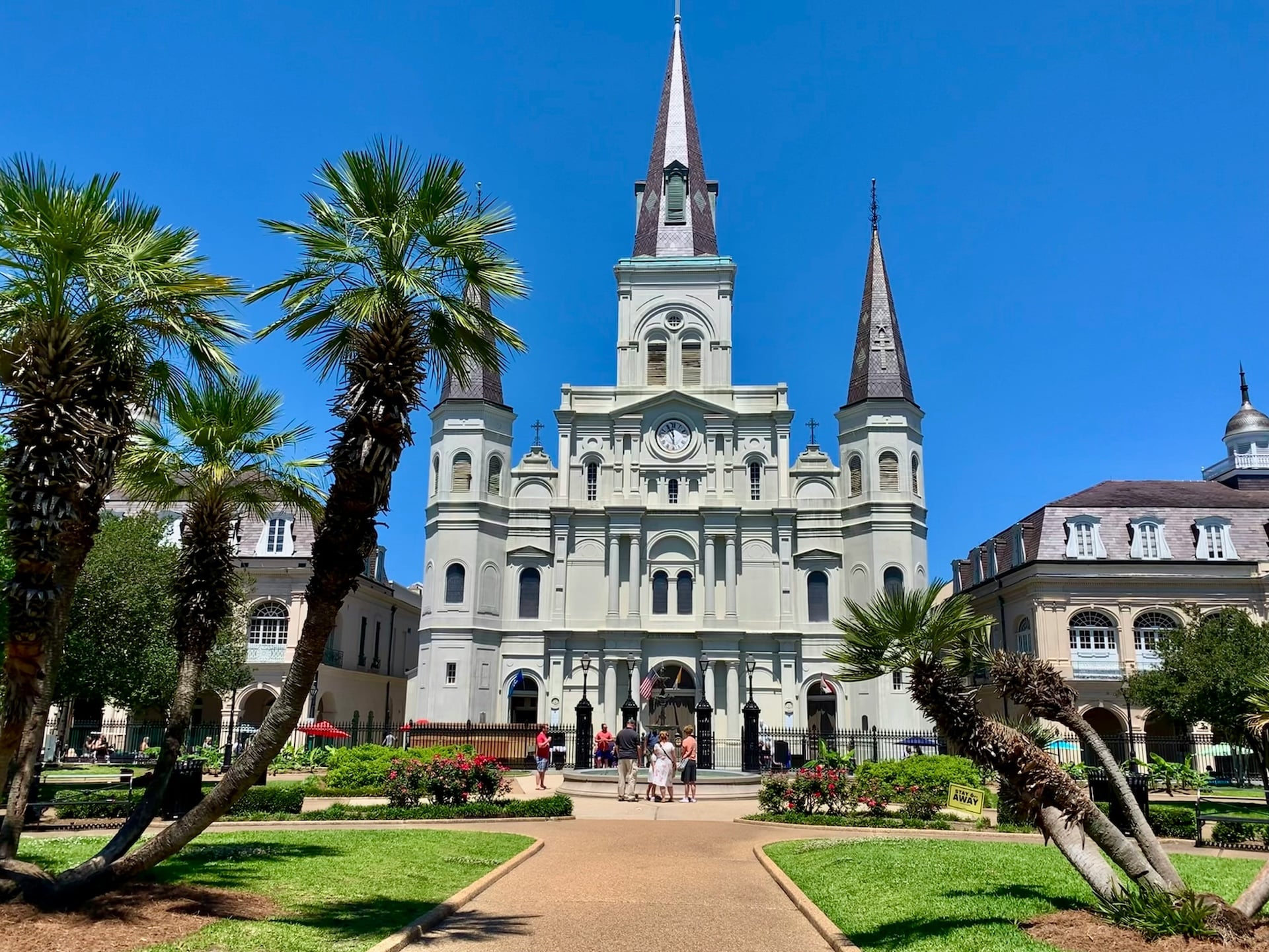 Jackson Square with St. Louis Cathedral on a bright day