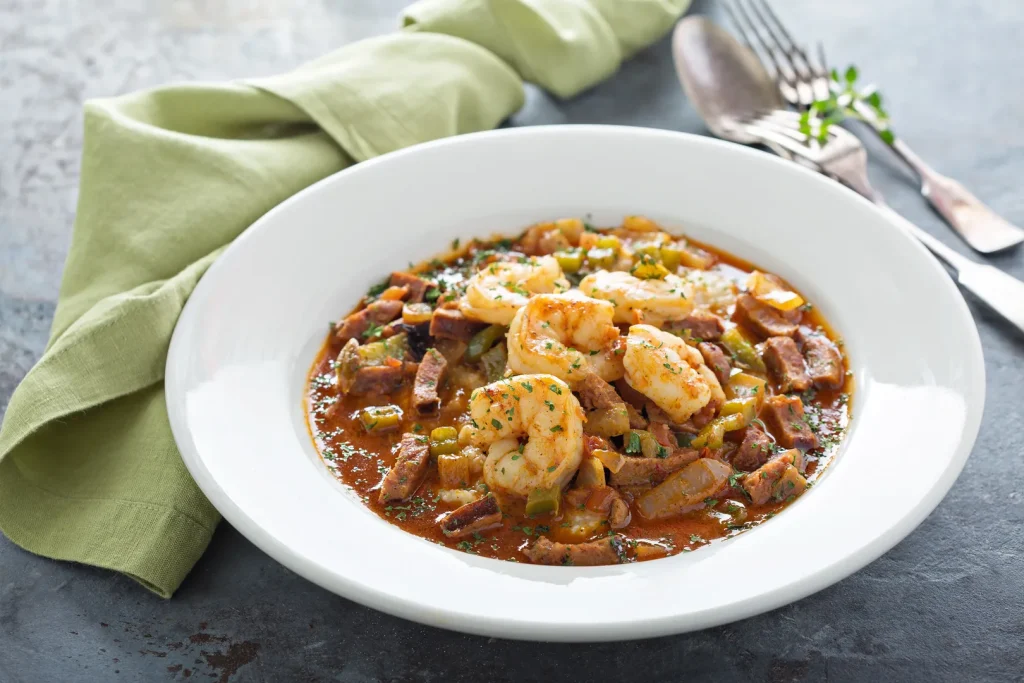 Brunch Near the French Quarter, New Orleans 1 Shrimp and grits with Cajun gravy served at brunch near the French Quarter